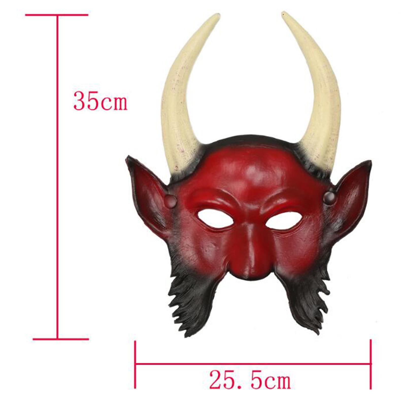 Cosplay Prop Foam - Gruselige Teufelmaske für Cosplay-Maskenball-Party, halbe Gesichtsbedeckung