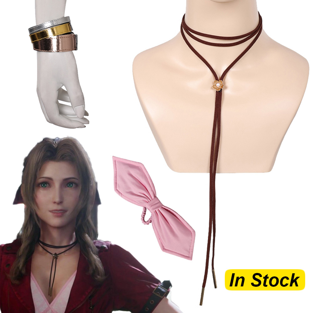 Aerith Cosplay Prop - Fantasia Aerith Cosplay Halskette mit Fliege,