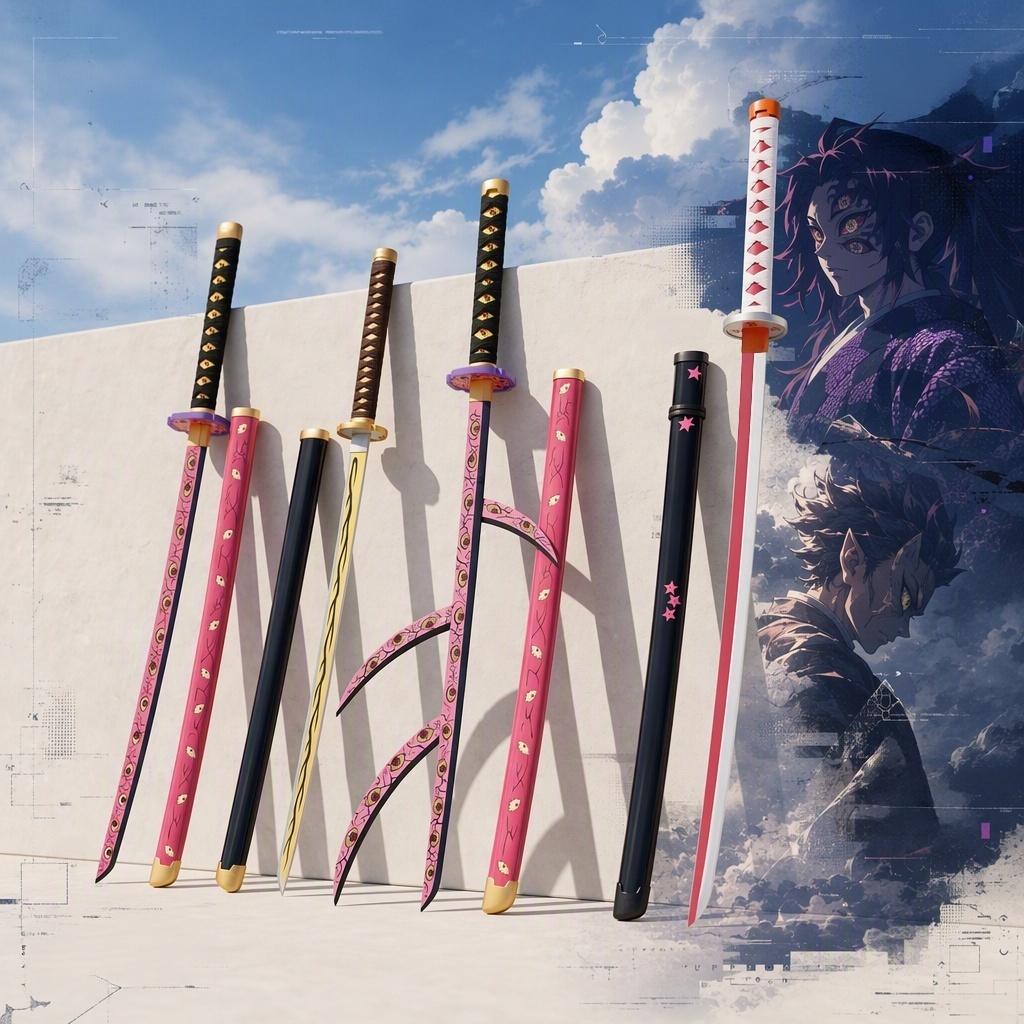 40 Zoll Demon Slayer Agatsuma  – Cosplay Prop Katana Bewertung und Preis
